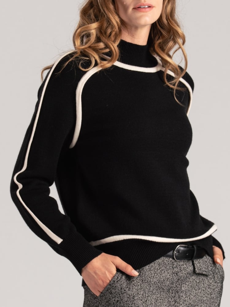 Jersey de mujer de cuello alto con contrastes Invidia 1973