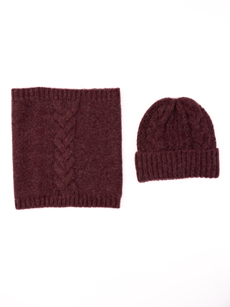Gorro de mujer de mezcla de lana con trenza Invidia 1973