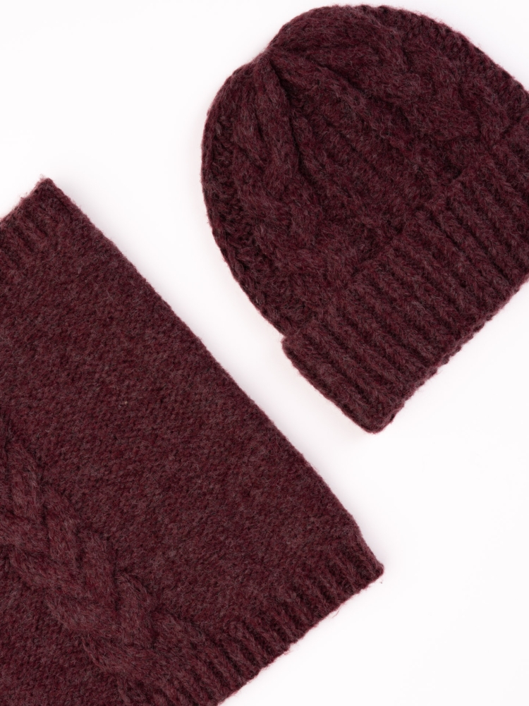 Gorro de mujer de mezcla de lana con trenza Invidia 1973