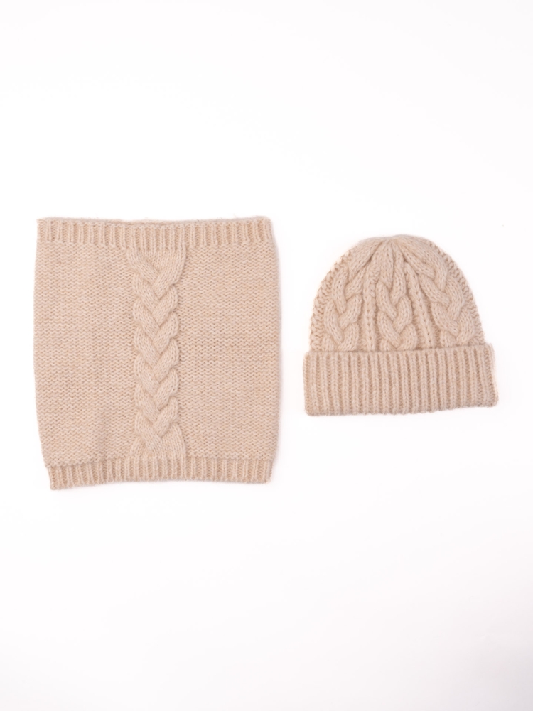 Gorro de mujer de mezcla de lana con trenza Invidia 1973