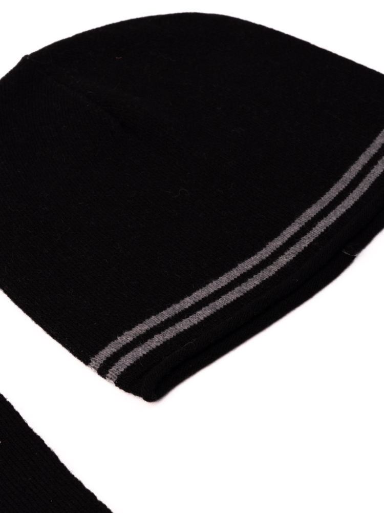 Gorro de caballero de punto de galga 12 con rayas en contraste Invidia 1973
