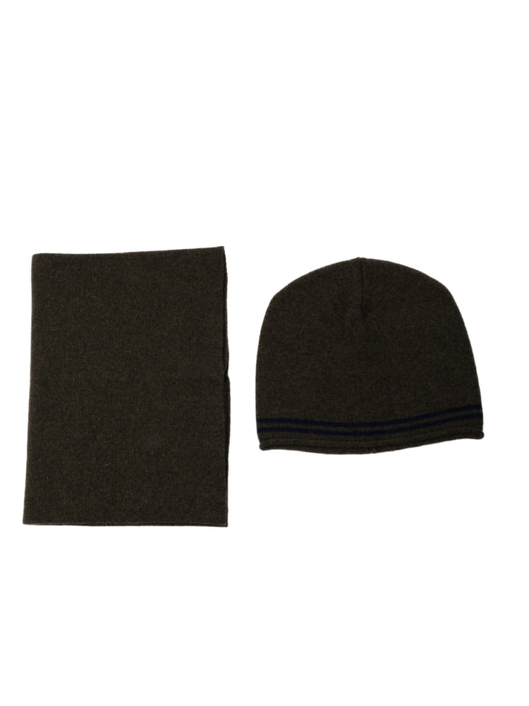 Gorro de caballero de punto de galga 12 con rayas en contraste Invidia 1973