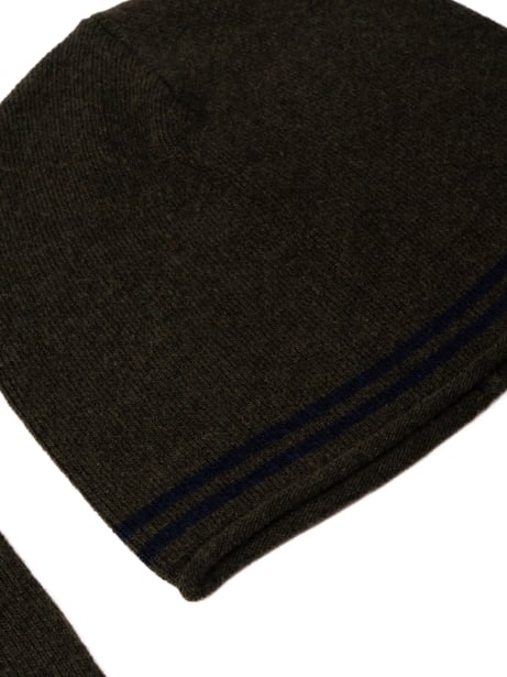Gorro de caballero de punto de galga 12 con rayas en contraste Invidia 1973