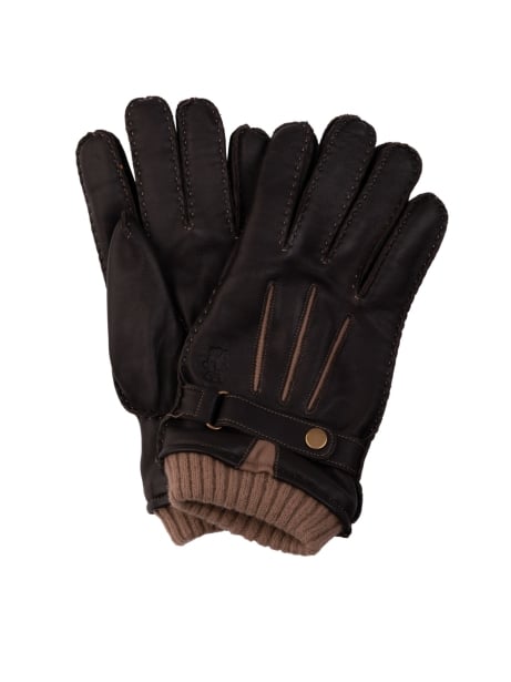 Guantes de piel para hombre con inserciones de lana Invidia 1973