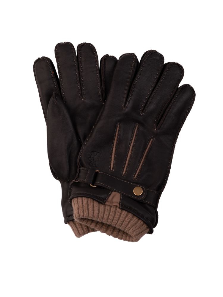 Guantes de piel para hombre con inserciones de lana Invidia 1973