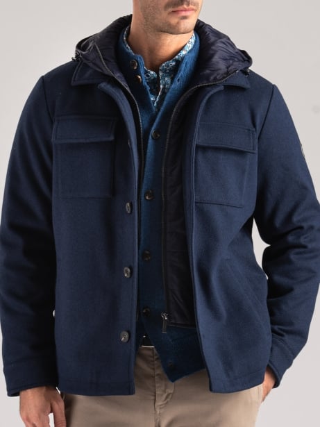 Chaqueta con peto efecto lana para hombre