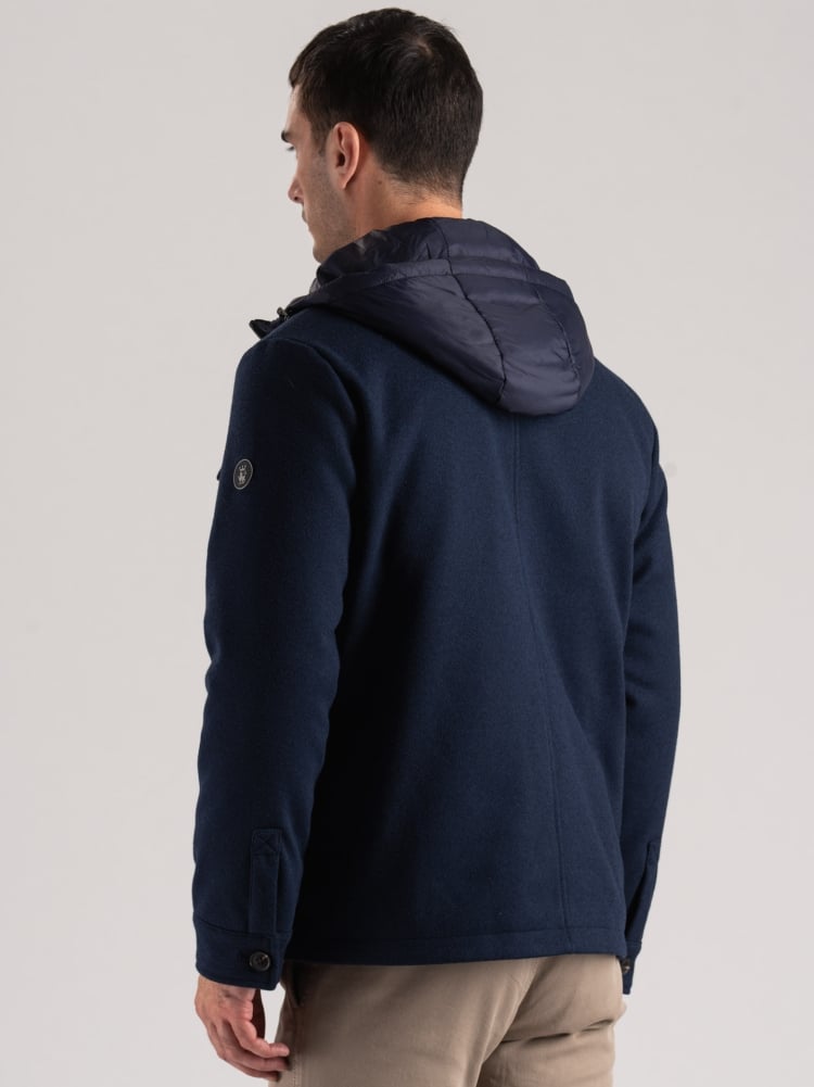 Chaqueta con peto efecto lana para hombre