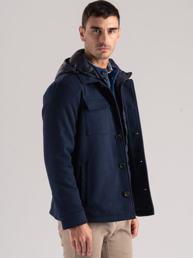 Chaqueta con peto efecto lana para hombre