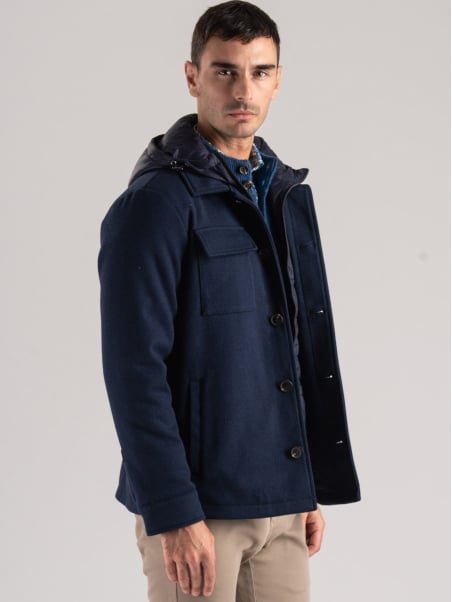 Chaqueta con peto efecto lana para hombre