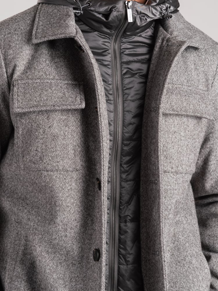Chaqueta con peto efecto lana para hombre