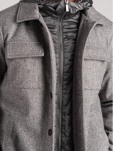 Chaqueta con peto efecto lana para hombre