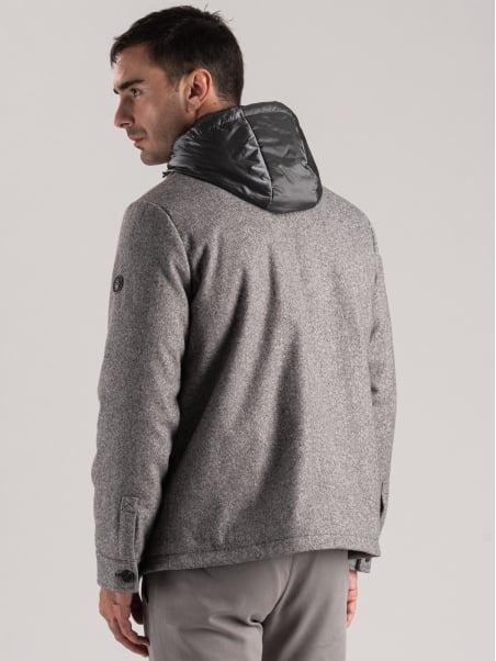 Chaqueta con peto efecto lana para hombre