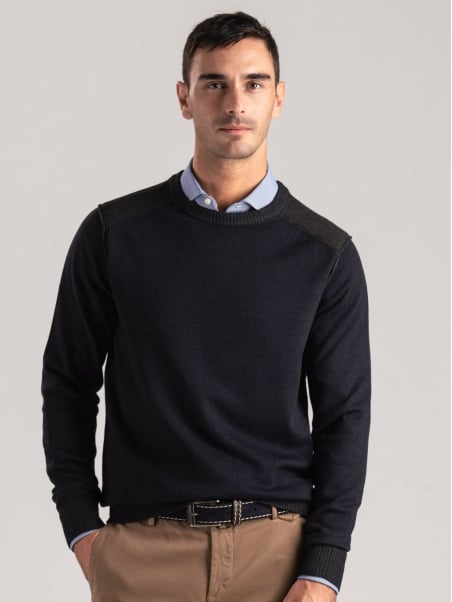 Maglia uomo girocollo vanisè misto lana