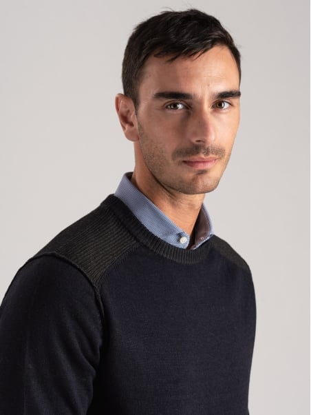 Maglia uomo girocollo vanisè misto lana