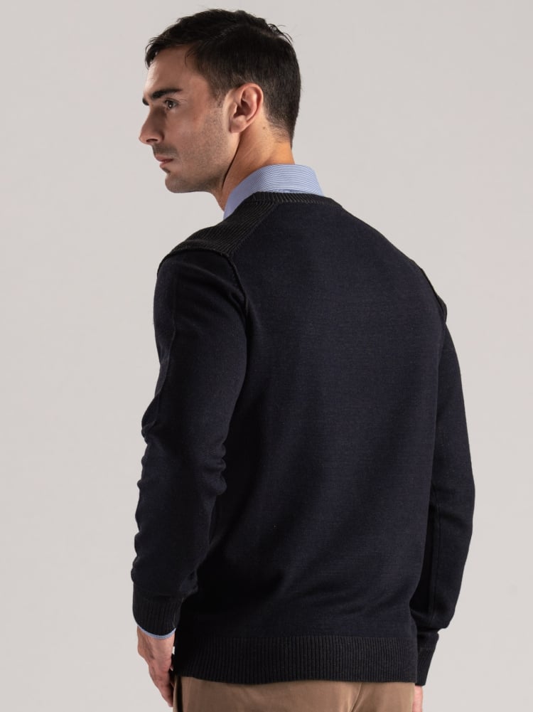 Maglia uomo girocollo vanisè misto lana