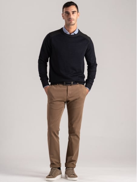 Maglia uomo girocollo vanisè misto lana