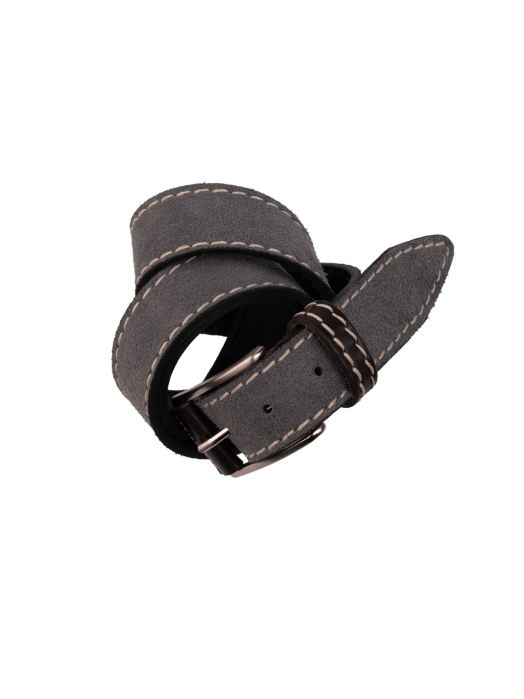 Cinturón masculino de ante con pespunte de contraste Invidia 1973