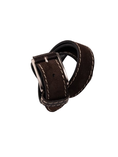 Cinturón masculino de ante con pespunte de contraste Invidia 1973