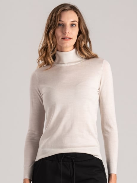 Cuello alto de mujer 100% merino extrafino