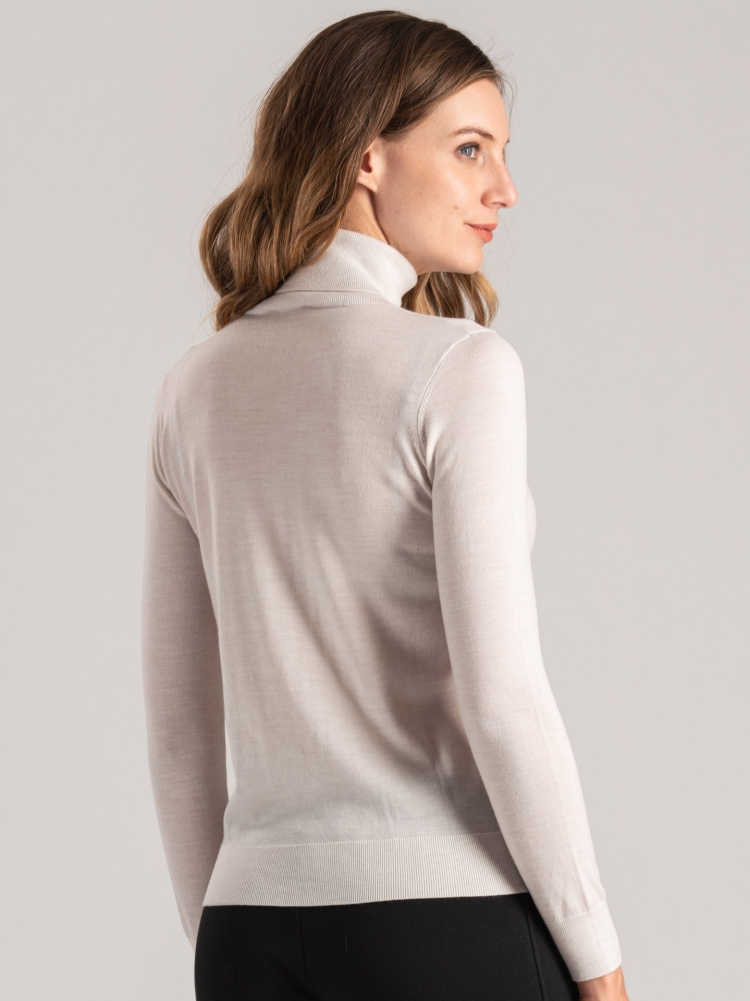 Cuello alto de mujer 100% merino extrafino
