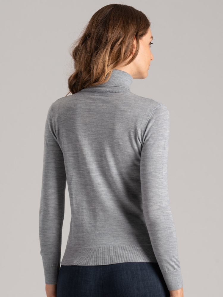 Cuello alto de mujer 100% merino extrafino