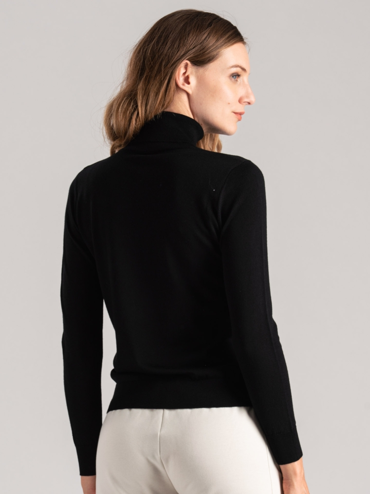Cuello alto de mujer 100% merino extrafino