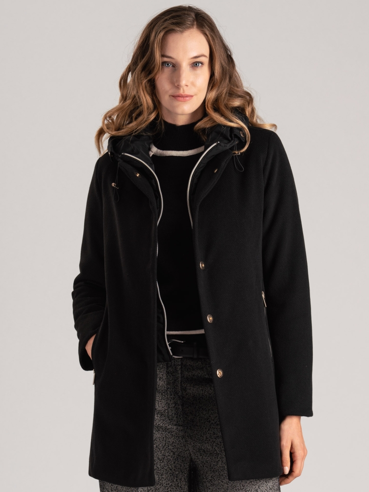 Cappotto donna con pettorina staccabile