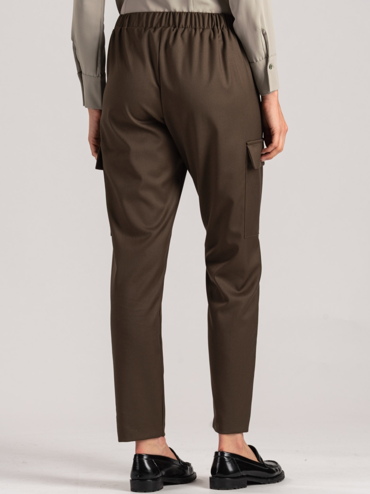 Pantalones cargo de mujer en tejido tipo franela