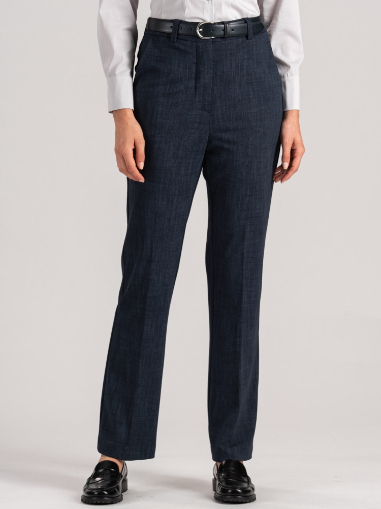 Pantalone donna svasato effetto flanella