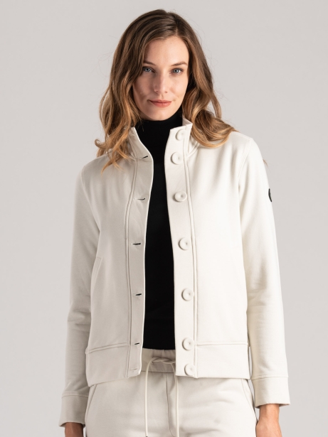 Sudadera cálida de mujer con botones