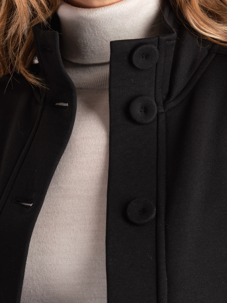 Sudadera cálida de mujer con botones