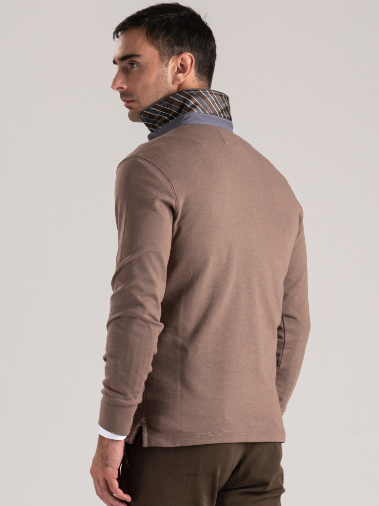 Polo de piqué técnico para hombre con detalles refinados