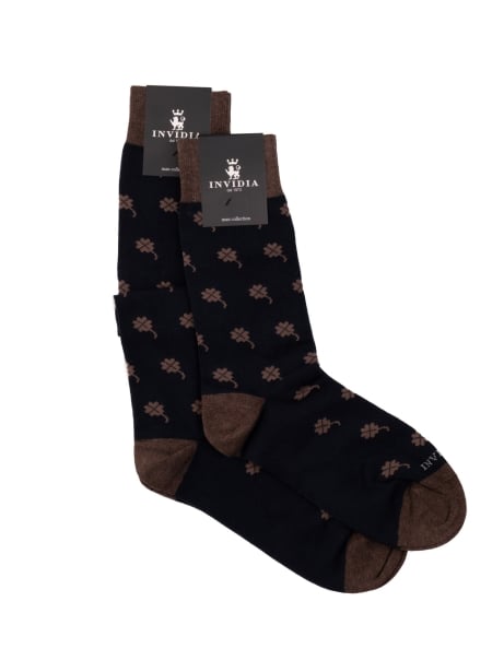 Calcetines de hombre con dibujo de trébol de cuatro hojas Invidia 1973