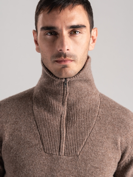 Jersey de cuello camionero con cremallera para hombre 2