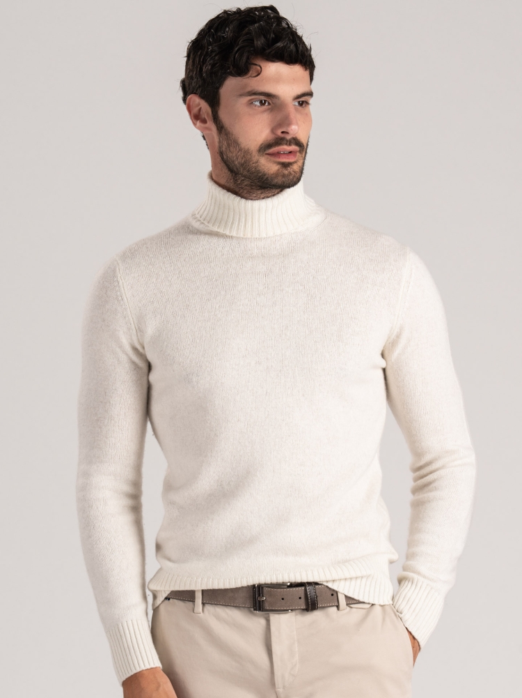Cuello alto de hombre en mezcla de lana 7