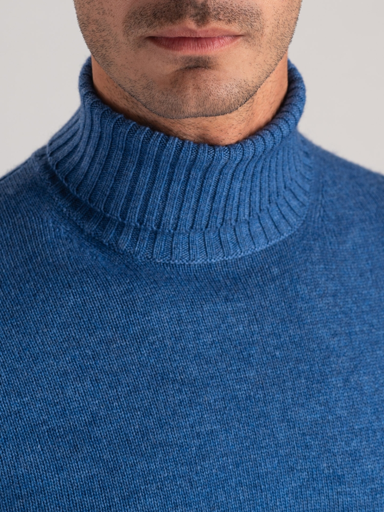Cuello alto de hombre en mezcla de lana 7