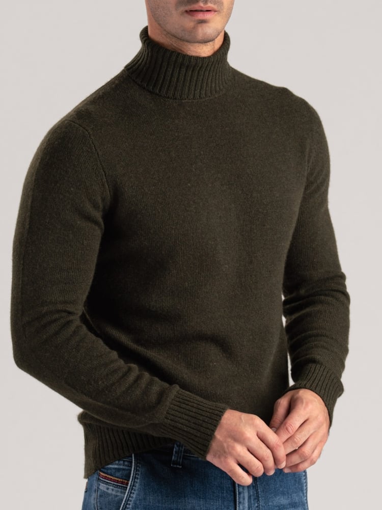Cuello alto de hombre en mezcla de lana 7