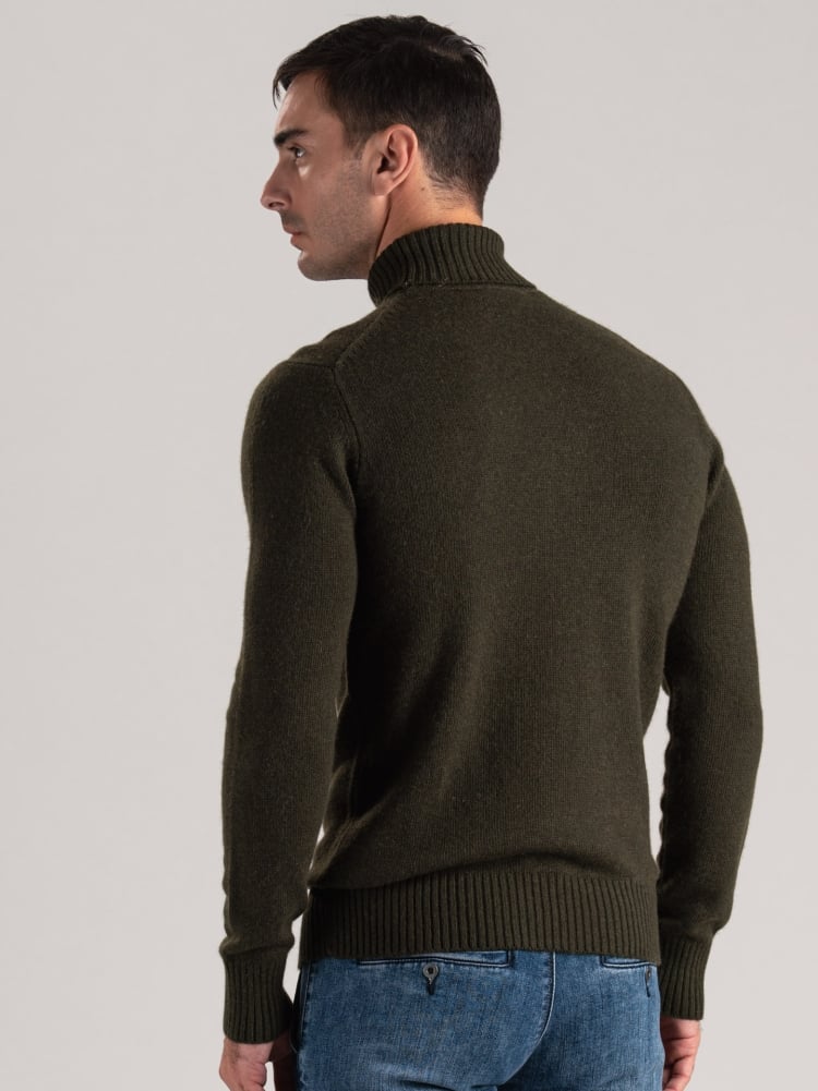 Cuello alto de hombre en mezcla de lana 7