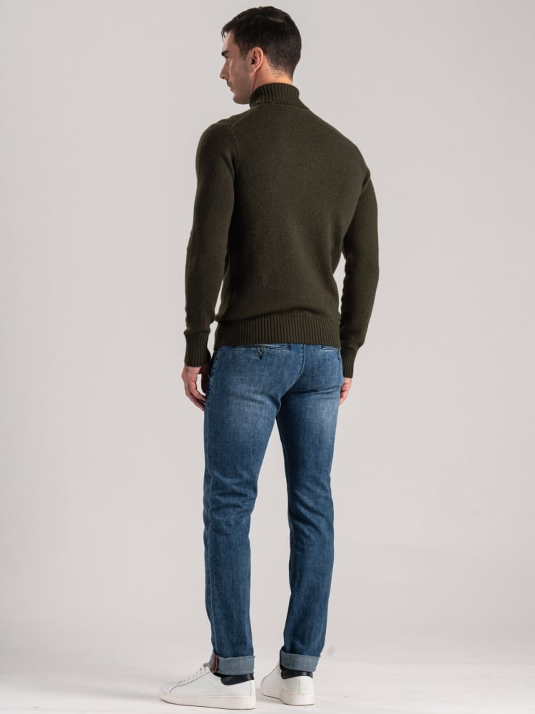Cuello alto de hombre en mezcla de lana 7