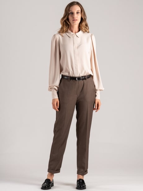 Pantalones pitillo de mujer con vuelta 2