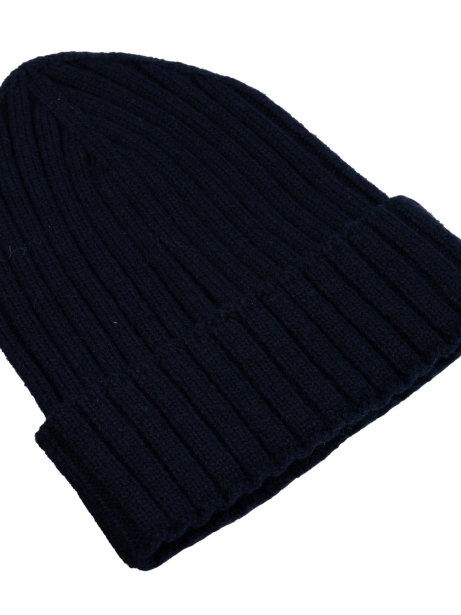 Gorro de caballero de punto acanalado con solapa alta Invidia 1973
