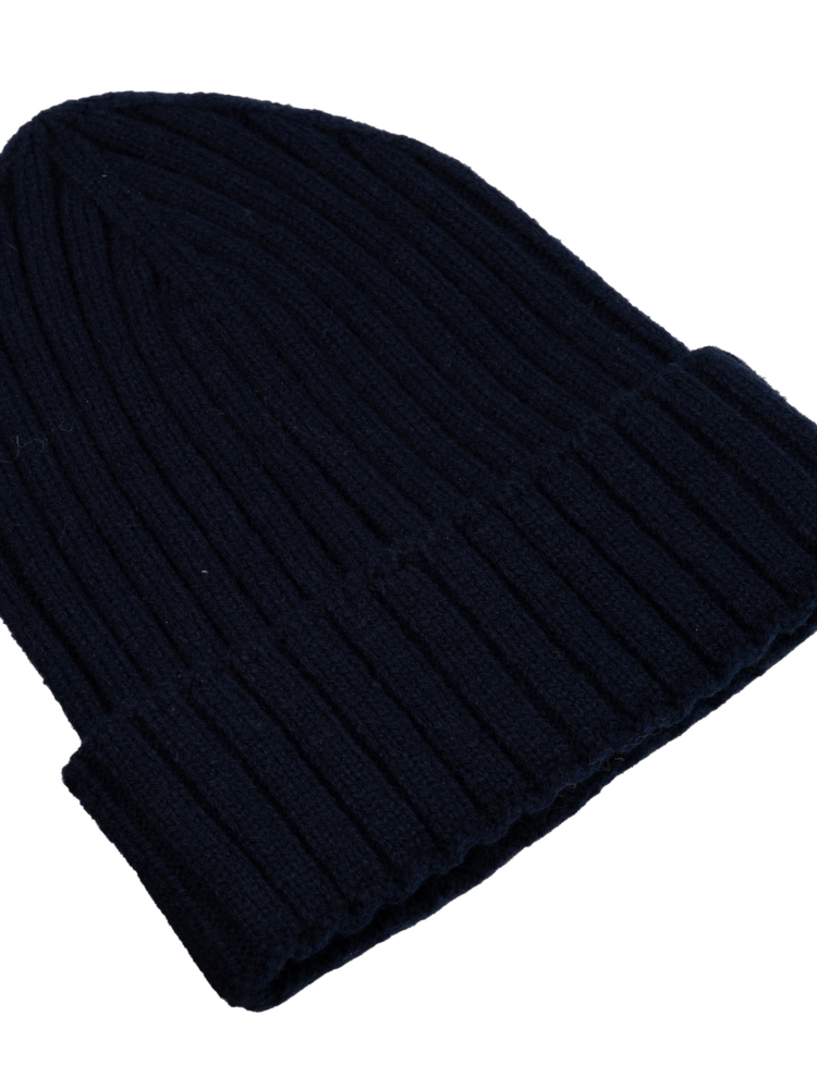 Gorro de caballero de punto acanalado con solapa alta Invidia 1973