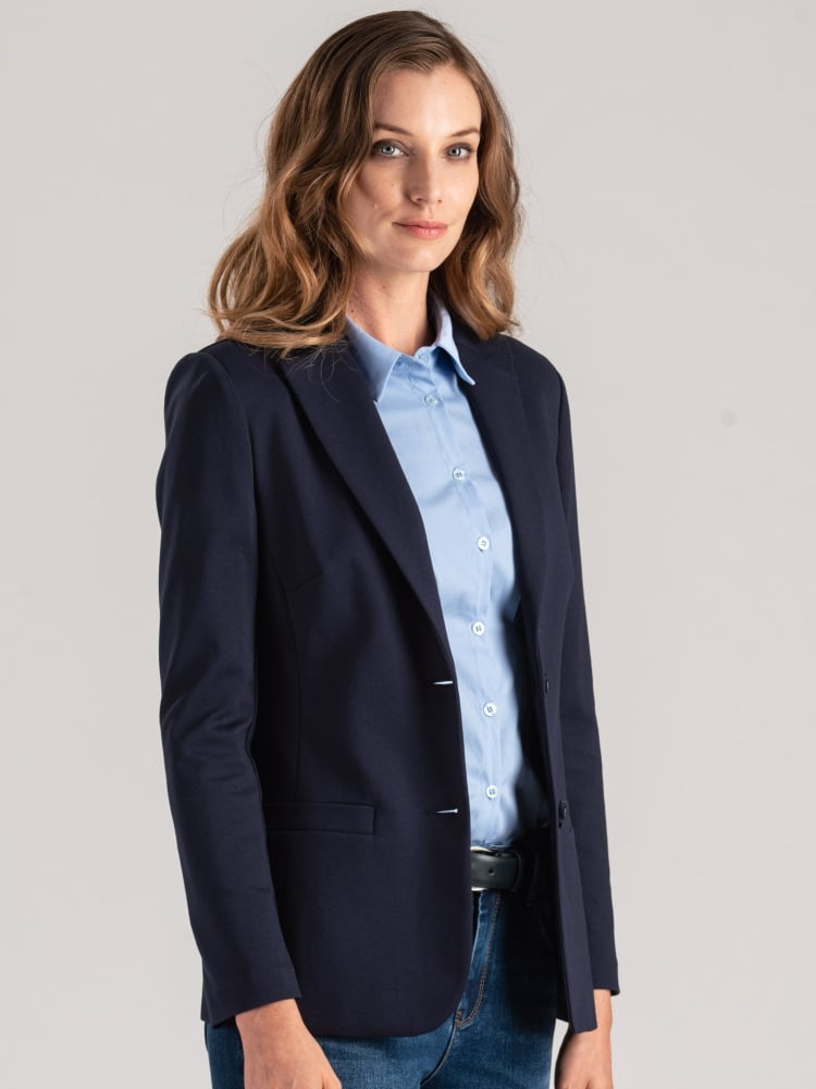 Giacca donna in tessuto punto Milano stretch