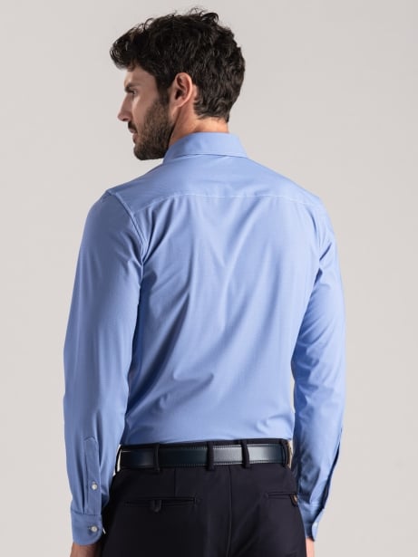 Camicia uomo TECNO micro disegno con collo semifrancese 2