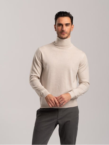 Jersey de cuello alto de lana merina para hombre | Invidia desde 1973 2