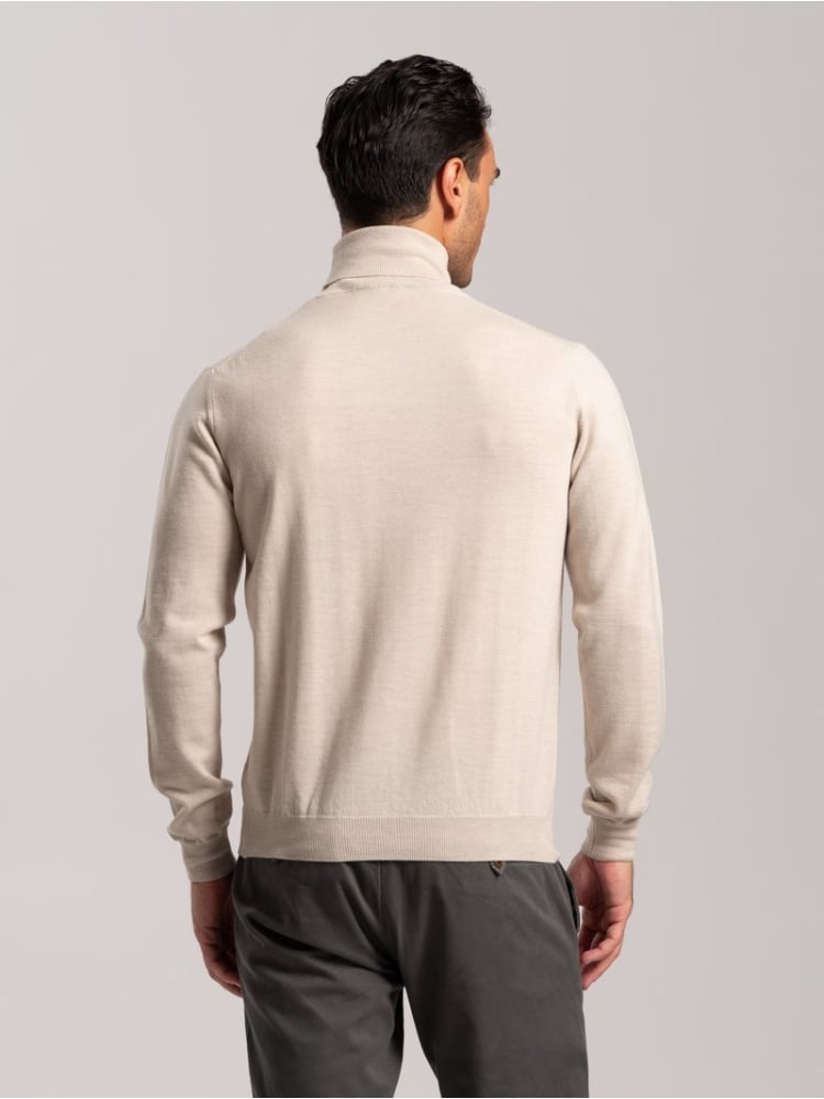 Jersey de cuello alto de lana merina para hombre | Invidia desde 1973