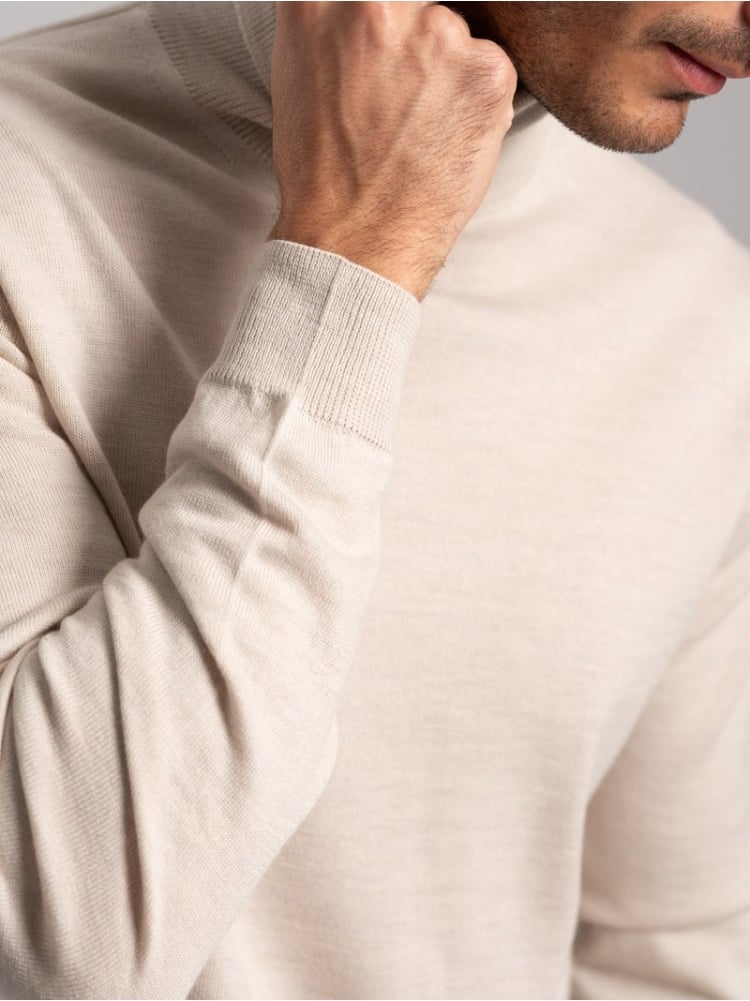 Jersey de cuello alto de lana merina para hombre | Invidia desde 1973