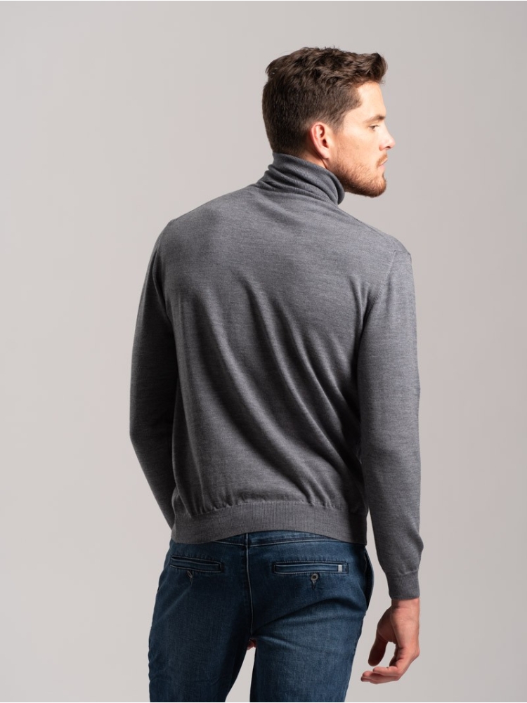 Jersey de cuello alto de lana merina para hombre | Invidia desde 1973