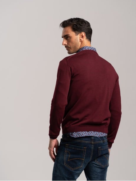 Jersey de cuello en V de lana merina para hombre | Invidia desde 1973 2
