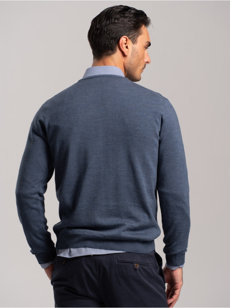 Maglia uomo lana merinos scollo a V | Invidia dal 1973